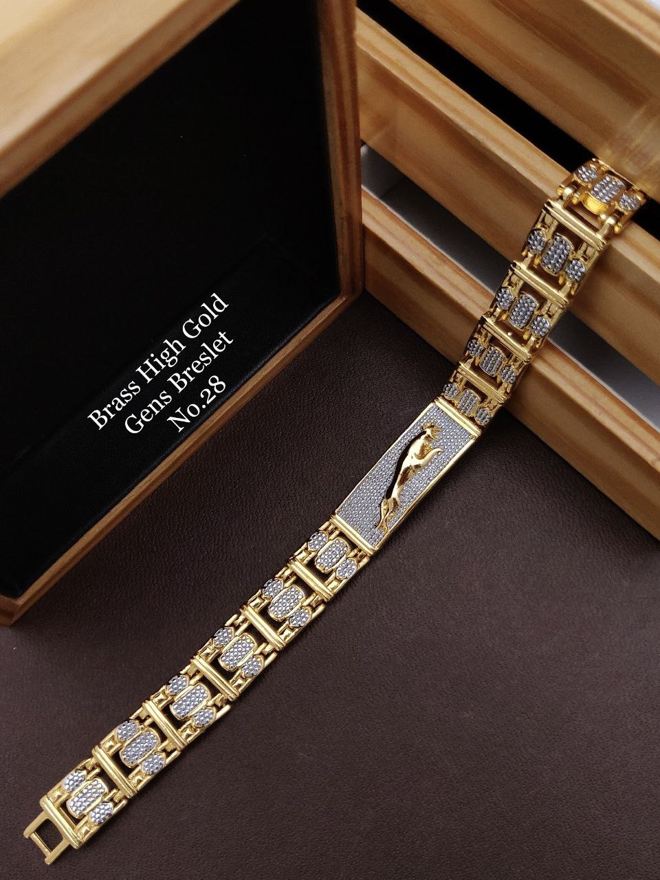 14k gold online plated mens bracelet