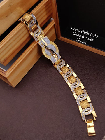 Vein Gold Plated Unisex Loose Bracelet