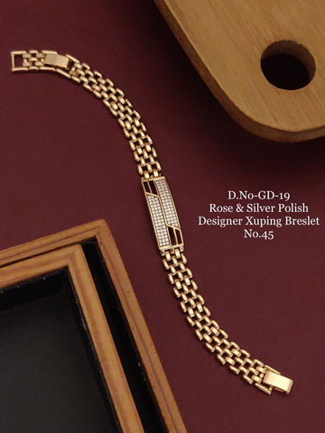 MAN BRONZZE-TONED STONE CUFF LOOSE BRACELETS
