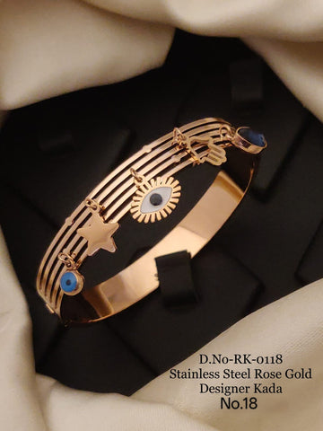 JANET ROSE GOLD PLATED KADA BRACELET