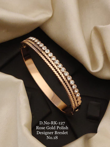 ASTON ROSE GOLD PLATED KADA BRACELET