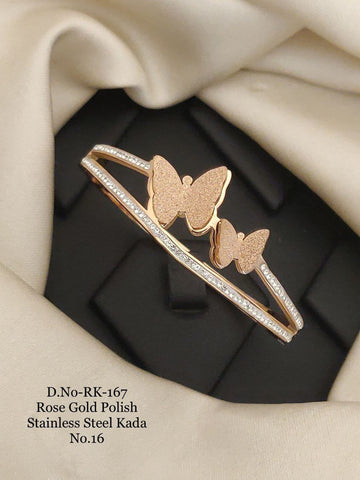 MELORA BUTTERFLY ROSE GOLD PLATED KADA BRACELET