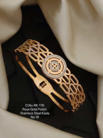 TAMARA HAMSA ROSE GOLD PLATED KADA BRACELET