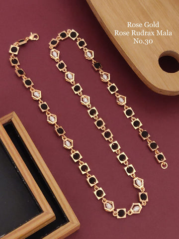 Elisha Gold Plated Rudraksha Mala