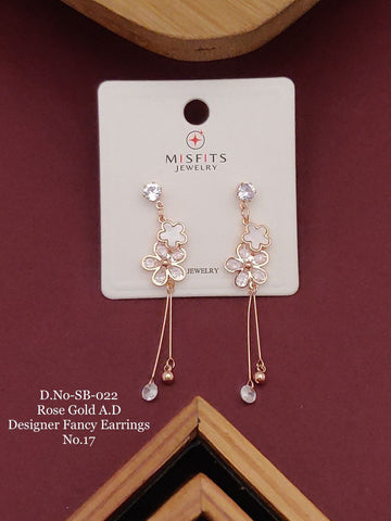 GOLD-PLATED AD STUDDED STUDS EARRINGS