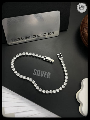 ORION DIAMOND SILVER PLATED BRACELET