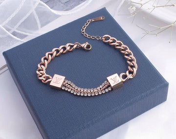 ZAYDEN CHAIN ROSE GOLD PLATED BRACELET