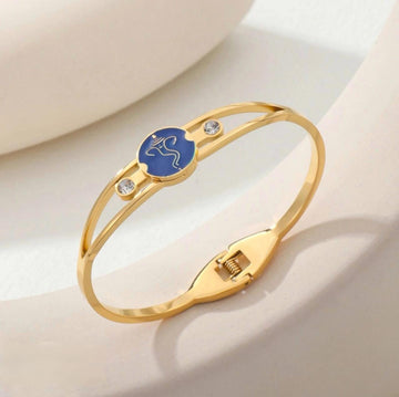 LORD GANESHA 18K GOLD PLATED KADA BRACELET
