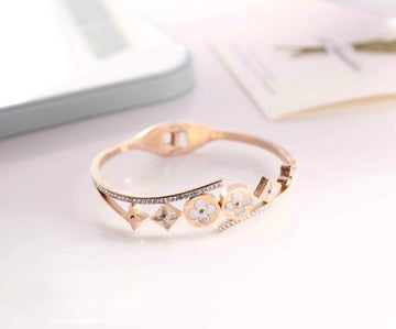 MARCELLA CHARM ROSE GOLD PLATED KADA BRACELET