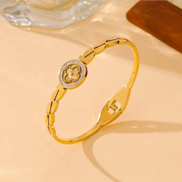 PRISMATIC 18K GOLD PLATED KADA BRACELET