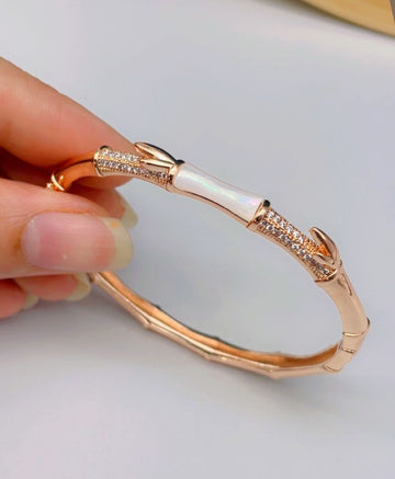 HYLEE ROSE GOLD PLATED KADA BRACELET