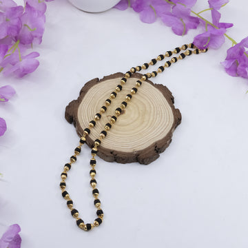 Superior Quality Sparkling Design Gold Plated Rudraksha Mala