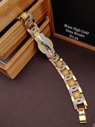 Vein  Gold Plated Unisex Loose Bracelet