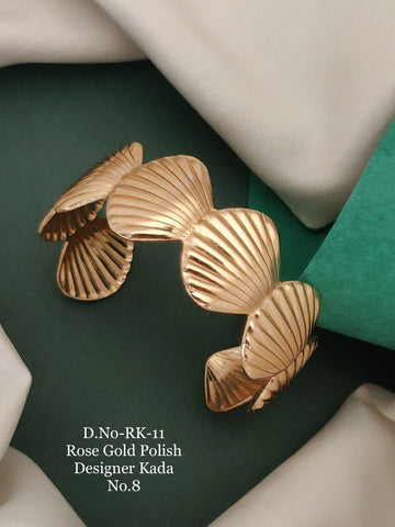VASHTI ROSE GOLD PLATED KADA BRACELET