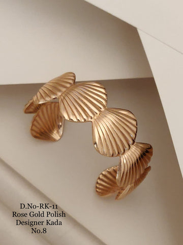 VASHTI ROSE GOLD PLATED KADA BRACELET