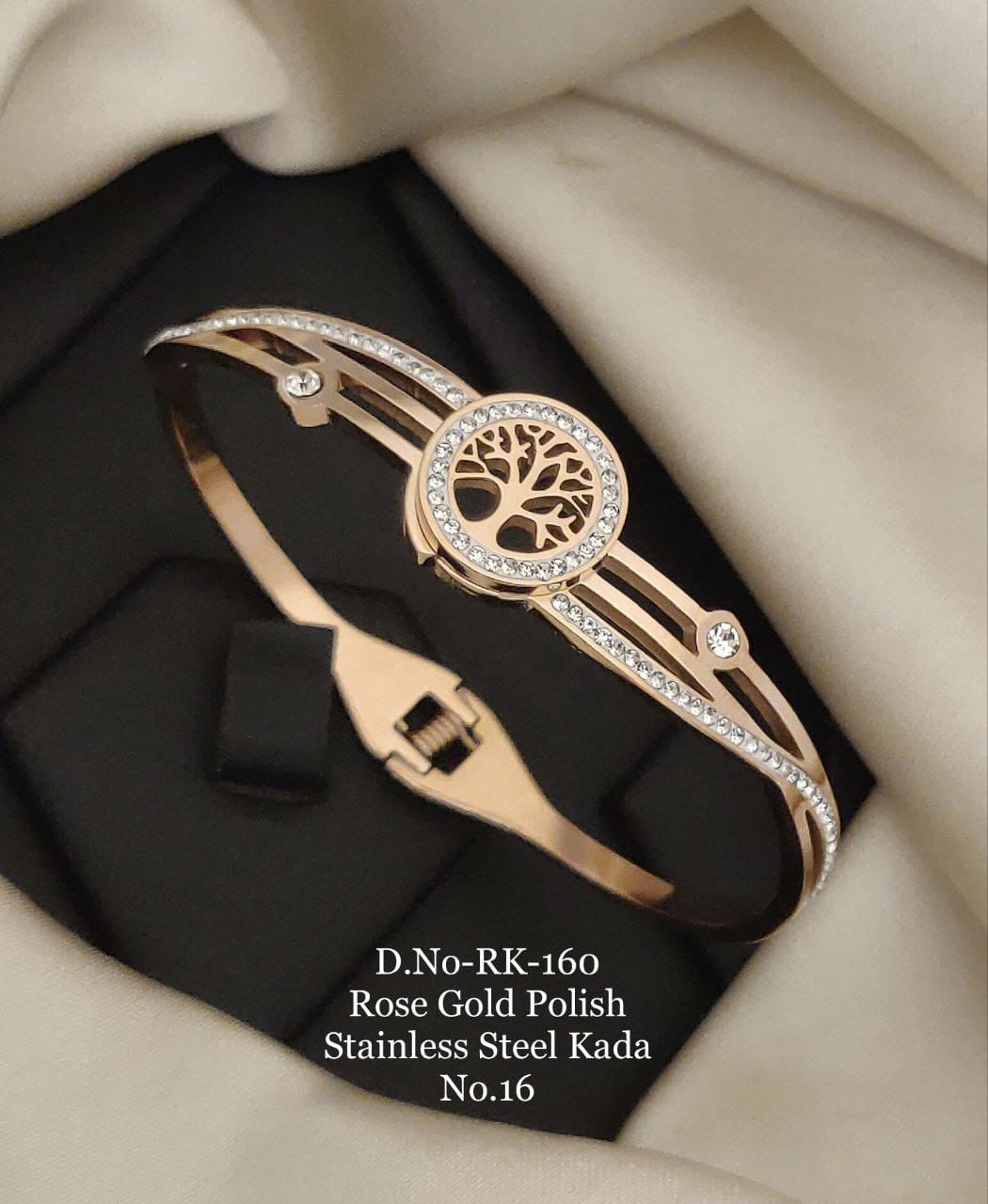 CARA TREE ROSE GOLD PLATED KADA BRACELET