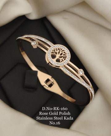 CARA TREE ROSE GOLD PLATED KADA BRACELET