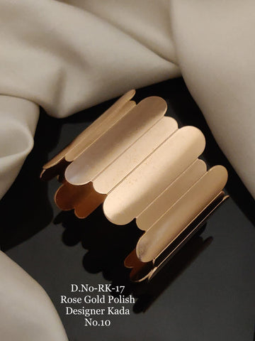 MONAHA ROSE GOLD PLATED KADA BRACELET