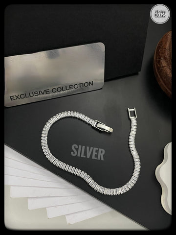 EMIRAL DIAMOND SILVER PLATED BRACELET