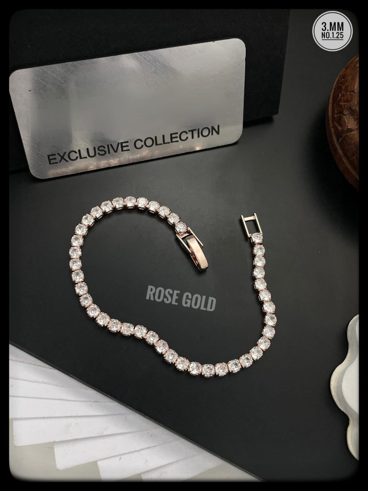 LENKA DIAMOND ROSE GOLD PLATED BRACELET