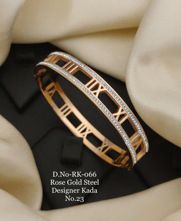Lovely Design with Diamond Gold Plated Kada Bracelet