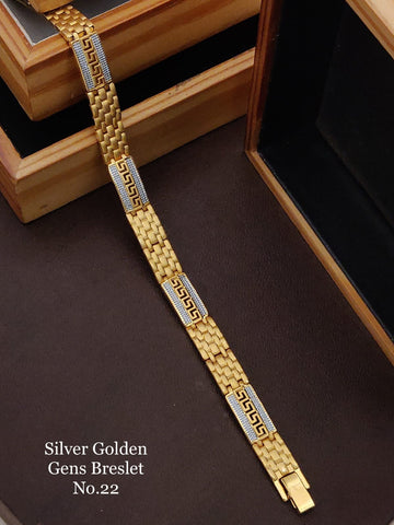 Triangle with Diamond Fashionable Design Black & Golden Color Unisex Loose Bracelet