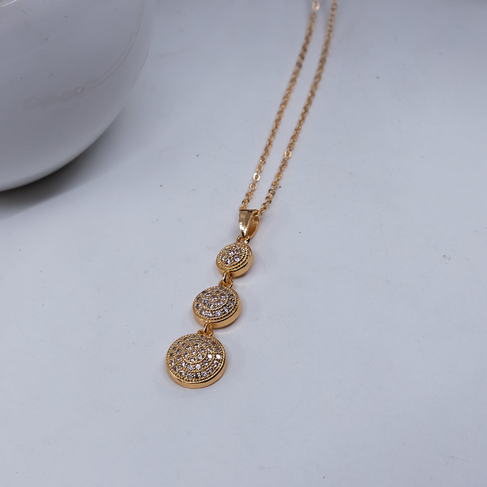 Mahavir Ad Stone Gold Plated Revolving Necklaces