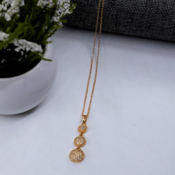 Mahavir Ad Stone Gold Plated Revolving Necklaces